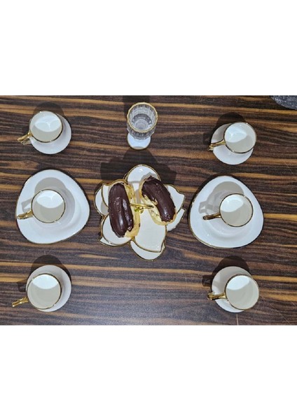 Luxury Gold Bone Porselen Kahve Fincan Takımı 03GLD01 fırsatları