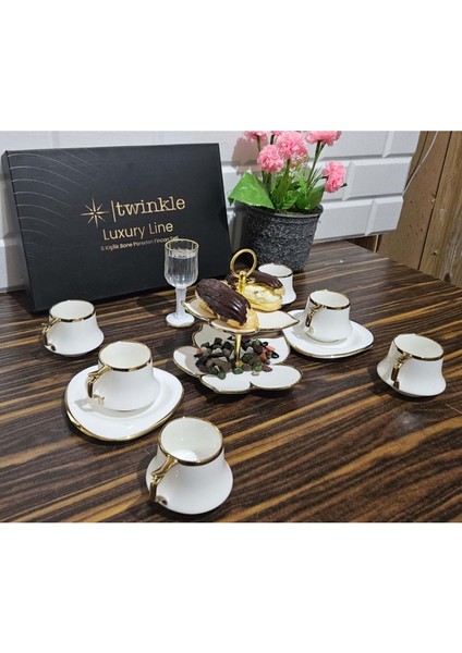 Luxury Gold Bone Porselen Kahve Fincan Takımı 03GLD01 indirimleri