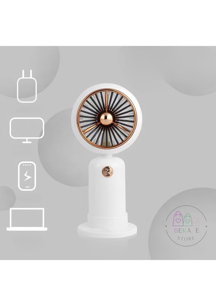 Taşınabilir Mini Ufo El Fanı, USB Soğutucu ve Vantilatör, Gri Renk