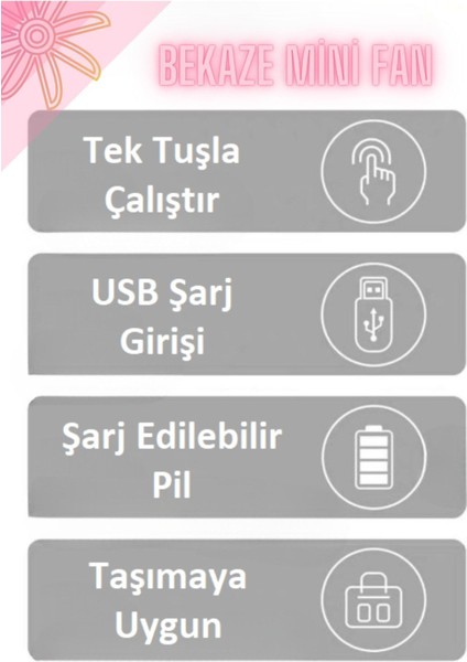 Taşınabilir Mini Ufo El Fanı, USB Soğutucu ve Vantilatör, Gri Renk modelleri