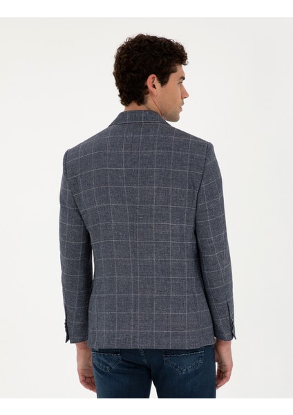 Erkek Lacivert Slim Fit Ceket 50284944-VR033 indirimleri