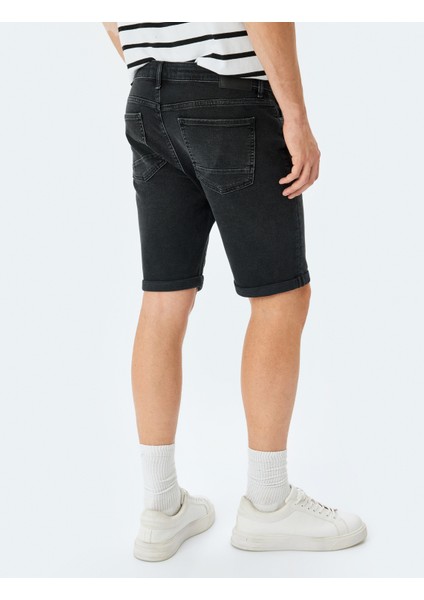 Normal Bel 5 Cepli Slim Fit Jean Şort fırsatları