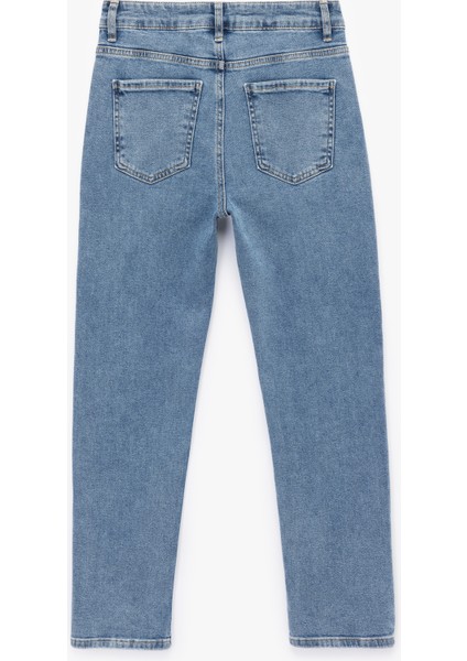 Pamuklu Dar Kesim Normal Bel Jean Pantolon - Slim Straight Fit Jean fiyatları