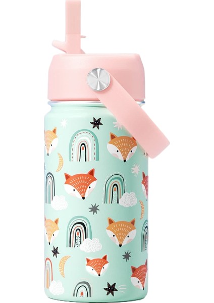 Taşınabilir Uzay Sürahisi Düşmeyi Önleyici Sevimli Karikatür Su Dağı Çift Iç ve Dış 304 Paslanmaz Çelik Malzeme (Yurt Dışından)