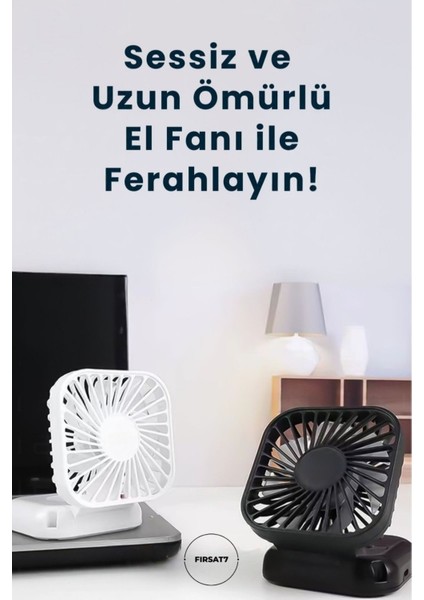 Portatif Mini El ve Boyun Askılı Hafif Fan, 3 Kademeli Soğutucu Seçenekleriyle