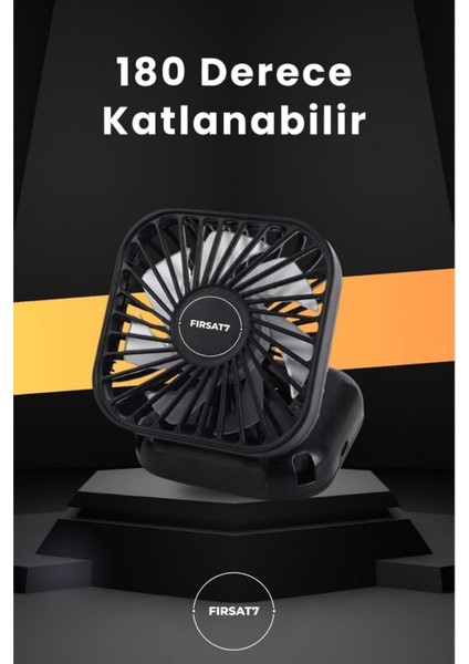 Portatif Mini El ve Boyun Askılı Hafif Fan, 3 Kademeli Soğutucu Seçenekleriyle