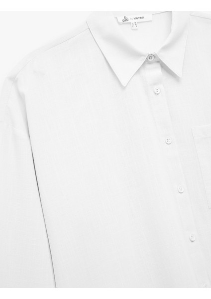 Pamuklu Klasik Yaka Düğmeli Uzun Kollu Oversize Gömlek modelleri