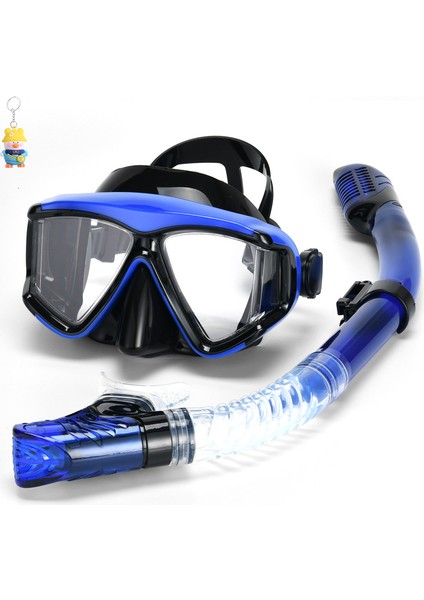 Şnorkel Dalış Gözlükleri Snorkel Burun Koruma Yetişkin Tek Parça Yüksek Çözünürlüklü Su Geçirmez Dalış Maskesi Seti (Yurt Dışından)