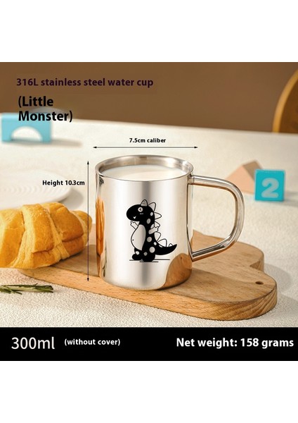 Gıda Sınıfı 316 Paslanmaz Çelik Kapaklı Su Dağı Düşme Önleyici Çift Katmanlı Haşlanma Önleyici Su Dağı (Yurt Dışından)