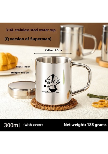 Gıda Sınıfı 316 Paslanmaz Çelik Kapaklı Su Dağı Düşme Önleyici Çift Katmanlı Haşlanma Önleyici Su Dağı (Yurt Dışından)