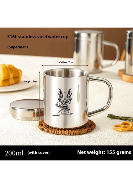 Gıda Sınıfı 316 Paslanmaz Çelik Kapaklı Su Dağı Düşme Önleyici Çift Katmanlı Haşlanma Önleyici Su Dağı (Yurt Dışından)