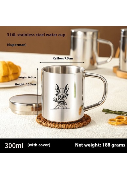 Gıda Sınıfı 316 Paslanmaz Çelik Kapaklı Su Dağı Düşme Önleyici Çift Katmanlı Haşlanma Önleyici Su Dağı (Yurt Dışından)