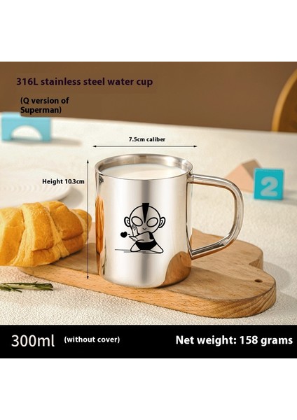 Gıda Sınıfı 316 Paslanmaz Çelik Kapaklı Su Dağı Düşme Önleyici Çift Katmanlı Haşlanma Önleyici Su Dağı (Yurt Dışından)