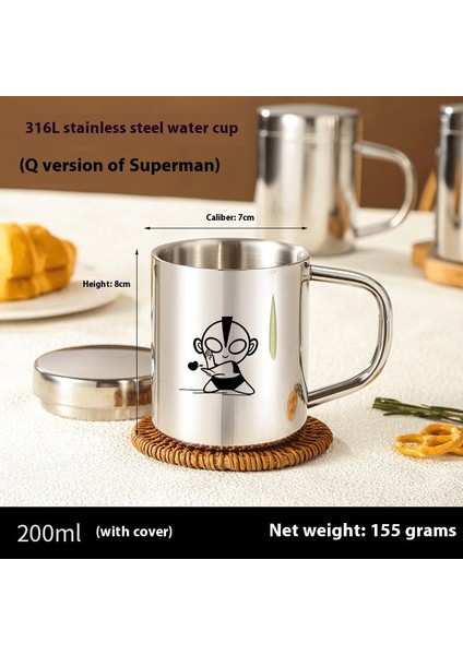 Gıda Sınıfı 316 Paslanmaz Çelik Kapaklı Su Dağı Düşme Önleyici Çift Katmanlı Haşlanma Önleyici Su Dağı (Yurt Dışından)