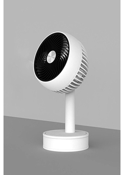 Taşınabilir Mini Şarjlı Masaüstü Fan, 3 Kademe, Hafif ve Kullanışlı, Beyaz Renk