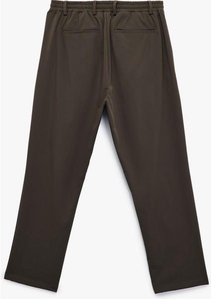 Beli Bağcıklı Düğmeli Duble Paça Esnek Slim Fit Pantolon fiyatları