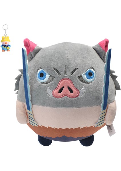 20CM Karikatür Anime Demon Slayer No Yaiba Inosuke Yuvarlak Peluş Bebek Tumbler Oyuncak Bebek Yastık (Yurt Dışından)