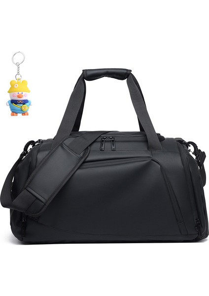 Seyahat Çantası Erkek Crossbody Islak ve Kuru Ayrılmış Bağımsız Ayakkabı Bölmesi Büyük Kapasiteli Taşınabilir Sırt Çantası Yüzme Spor (Yurt Dışından)