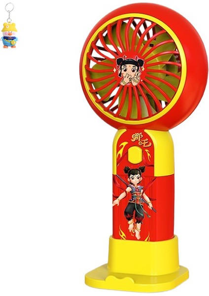 Genç Kahraman Küçük Nezha Fan Cep Telefonu Tutucu El Elektrikli Fan (Yurt Dışından)