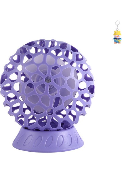 Degrade Renk Masaüstü Dik Fan Atmosfer Aydınlatma USB Elektrikli Döner Taban (Yurt Dışından)