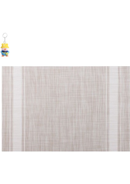 Dokuma Batı Yemek Mat Pvc Yeremat Teslin Otel Keten Isı Yalıtımlı Yeremat 6 Adet (Yurt Dışından)