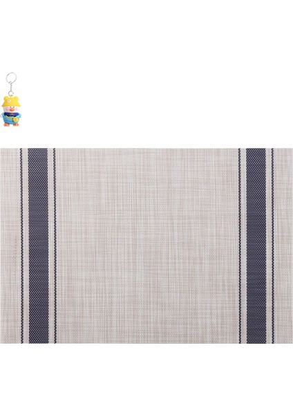 Dokuma Batı Yemek Mat Pvc Yeremat Teslin Otel Keten Isı Yalıtımlı Yeremat 6 Adet (Yurt Dışından)