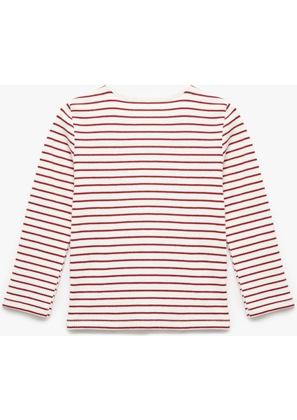Uzun Kollu Bisiklet Yaka Kaşkorse Çizgili Tişört fiyatları