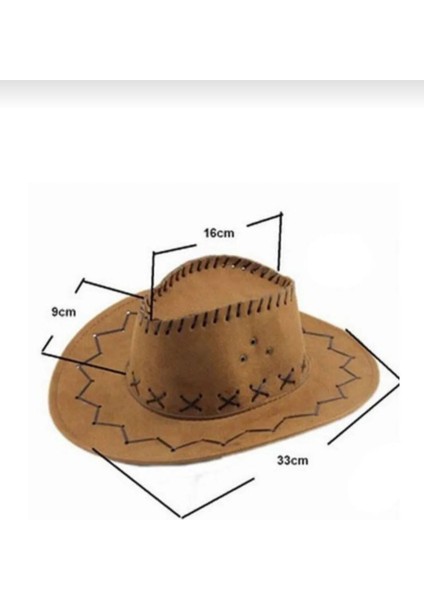 Nubuk Deri Geniş Kenarlı Unisex Kovboy Şapka fiyatları