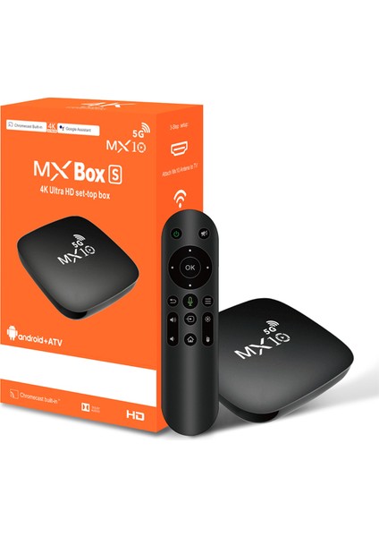 4K Ultra Hd Android Tv Box Mxboxs Android 14 5g 4gb RAM+64GB Hafıza