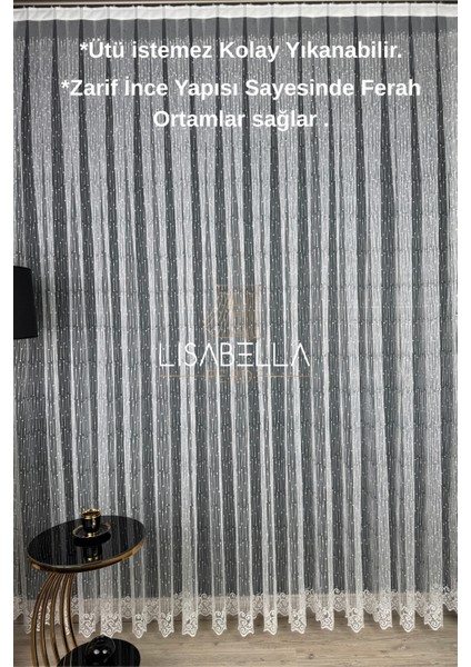 Zigzag Desen Brode Tül (1x2.5 Pile Dikişli) Ütü Istemez indirimleri