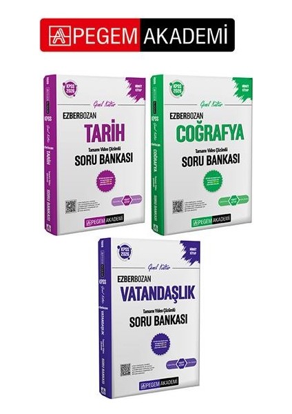 2026 Kpss Vatandaşlık-Tarih-Coğrafya Ezberbozan Soru Bankası Seti