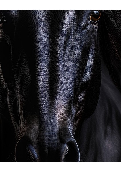 Metal Çerçeveli Gerçek Camlı Tablo - Dijital Baskı - At fiyatları