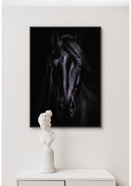 Metal Çerçeveli Gerçek Camlı Tablo - Dijital Baskı - At fırsatları