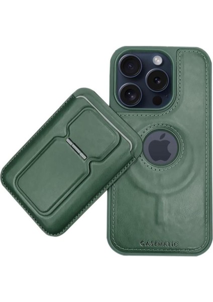 Samsung S24 Ultra Için Magsafe Cüzdanlı Mıknatıslı Lüks Deri Kılıf