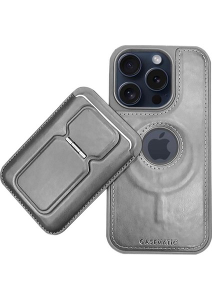 Samsung S24 Ultra Için Magsafe Cüzdanlı Mıknatıslı Lüks Deri Kılıf