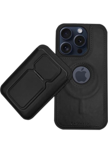 Samsung S24 Için Magsafe Cüzdanlı Mıknatıslı Lüks Deri Kılıf