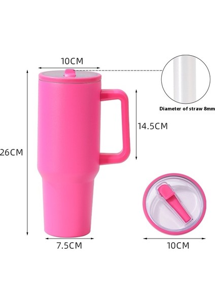 40OZ Araba Dağı Paslanmaz Çelik Soğuk Tutmak Buz Dağı Açık Taşınabilir Araba Saman Çift Katmanlı Yalıtım Kabı (Yurt Dışından)