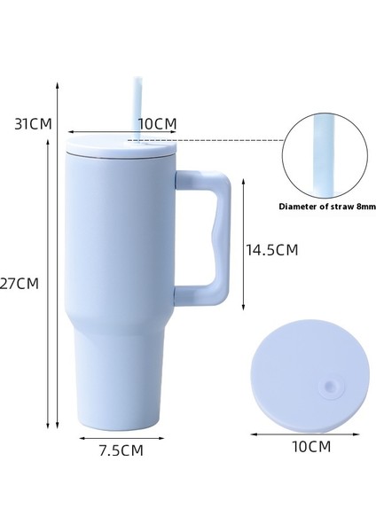 40OZ Araba Dağı Paslanmaz Çelik Soğuk Tutmak Buz Dağı Açık Taşınabilir Araba Saman Çift Katmanlı Yalıtım Kabı (Yurt Dışından)