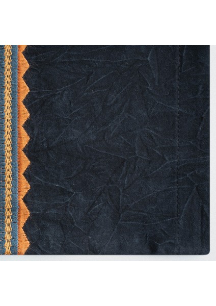 Hazar Battal Boy Nevresim Takımı %100 Organik Pamuk Saten Parça Boya Siyah 240X220 cm