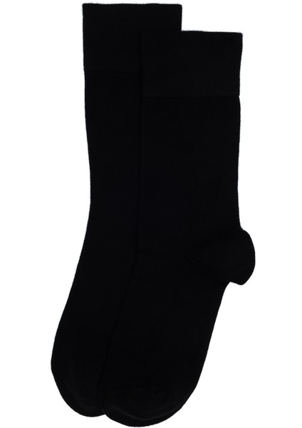 Erkek Erkek Bambu Karışımlı 2'li Paket Siyah Soket Basic Çorap 50308478-001