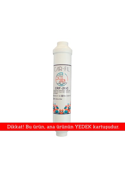 Karavan ve Tekne Tipi Su Arıtma Filtresi Koku, Tat ve Renk Düzenleyici YEDEK KARTUŞU (Bu ürün ana ürünün yedek filtresidir)