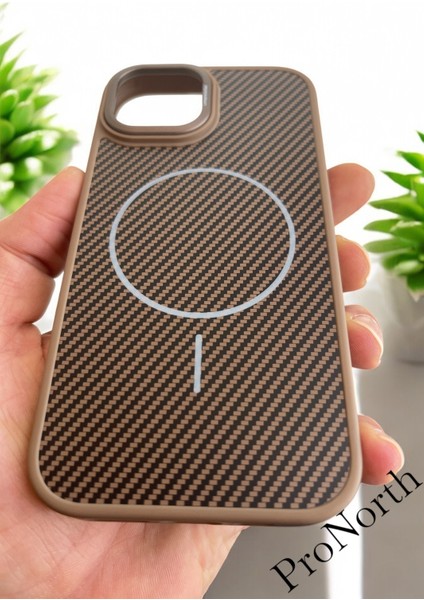 IPhone 13-14 Uyumlu Kılıf Magsafe Şarj Özellikli Karbon Fiber Premium Kapak indirimleri