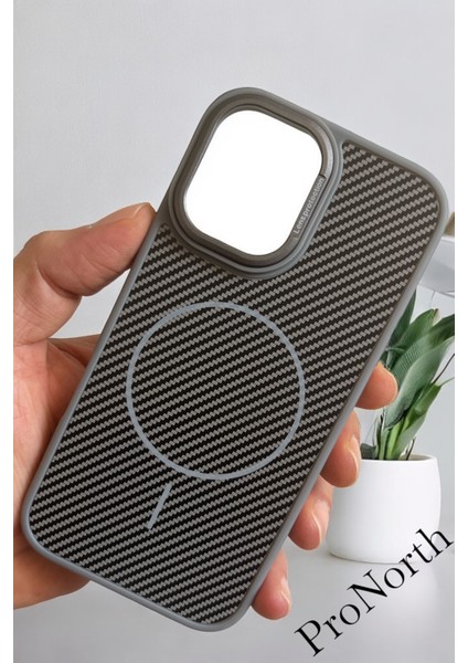 IPhone 16 Uyumlu Kılıf Magsafe Şarj Özellikli Karbon Fiber Premium Kapak modelleri