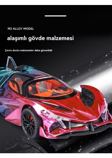 1:24 Apollo Evo Elektro Araba Modeli Ses ve Işık Erkek Süsleri (Yurt Dışından) modelleri