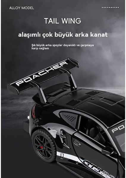 1:32 Baozhijie GT3RS Alaşım Kuyruk Araba Modeli (Yurt Dışından) fırsatları