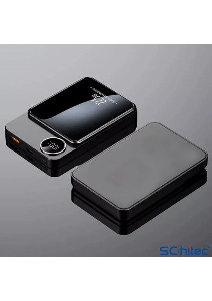 PW-111 22.5W Hızlı Şarjlı 10.000 Mah LCD Göstergeli Wireless Powerbank