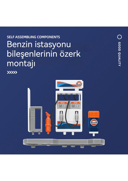 Körfez Benzin Istasyonu Montaj Oyuncak Tema Alaşım Araba Modeli Etiket Seti Oyuncak (Yurt Dışından) modelleri