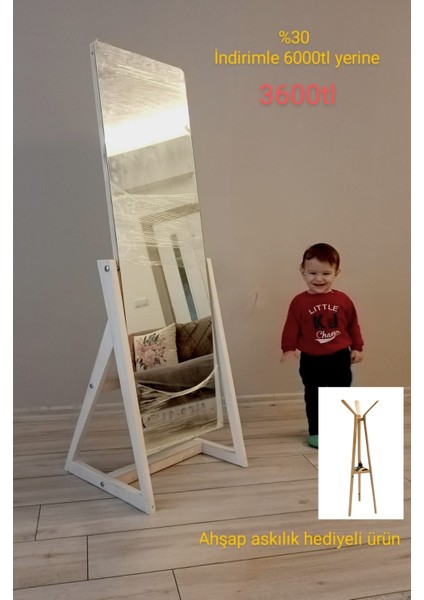 Ahşap Boy Aynası, Ayaklı Boy Aynası