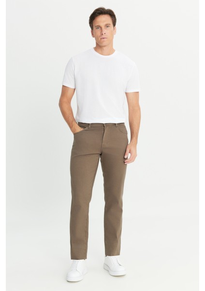 Texas Authentic Slim Fit Dar Kesim Normal Bel Bej Esnek Pantolon fiyatları