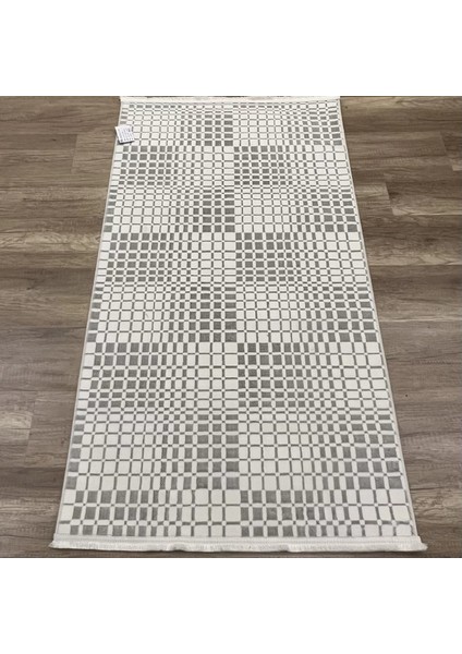 ZENITH1053 Mikrofiber Kaymaz Taban Yıkanabilir Antibakteriyel Modern Halı Krem Halı